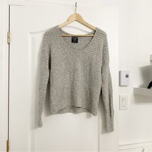 ABERCROMBIE & FITCH | Grey knit V-neck  sweater